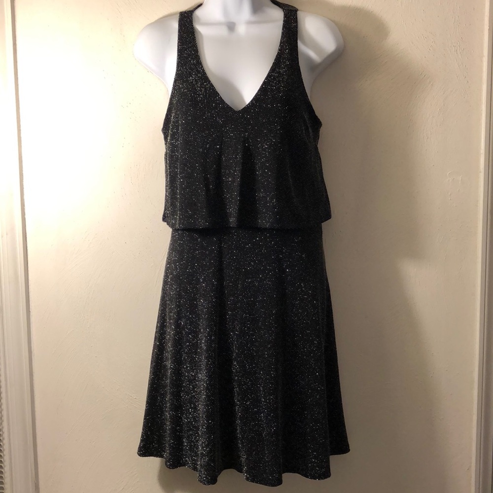 Black and Silver Petite Dress